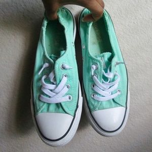 Mint Green/Teal Low Top Converse